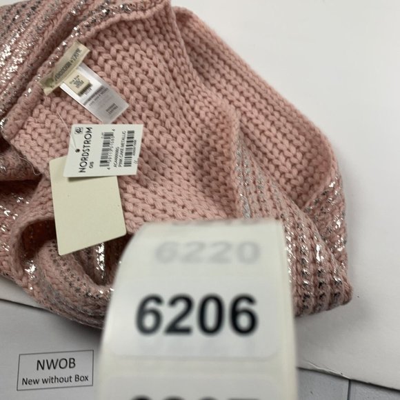 Tucker+Tate Chunky Knit Infinity Scarf Girls Size One Pink Metallic NWT 6206 - Picture 7 of 7